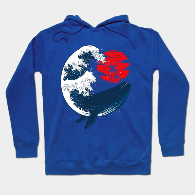 The whale wave Hoodie by albertocubatas